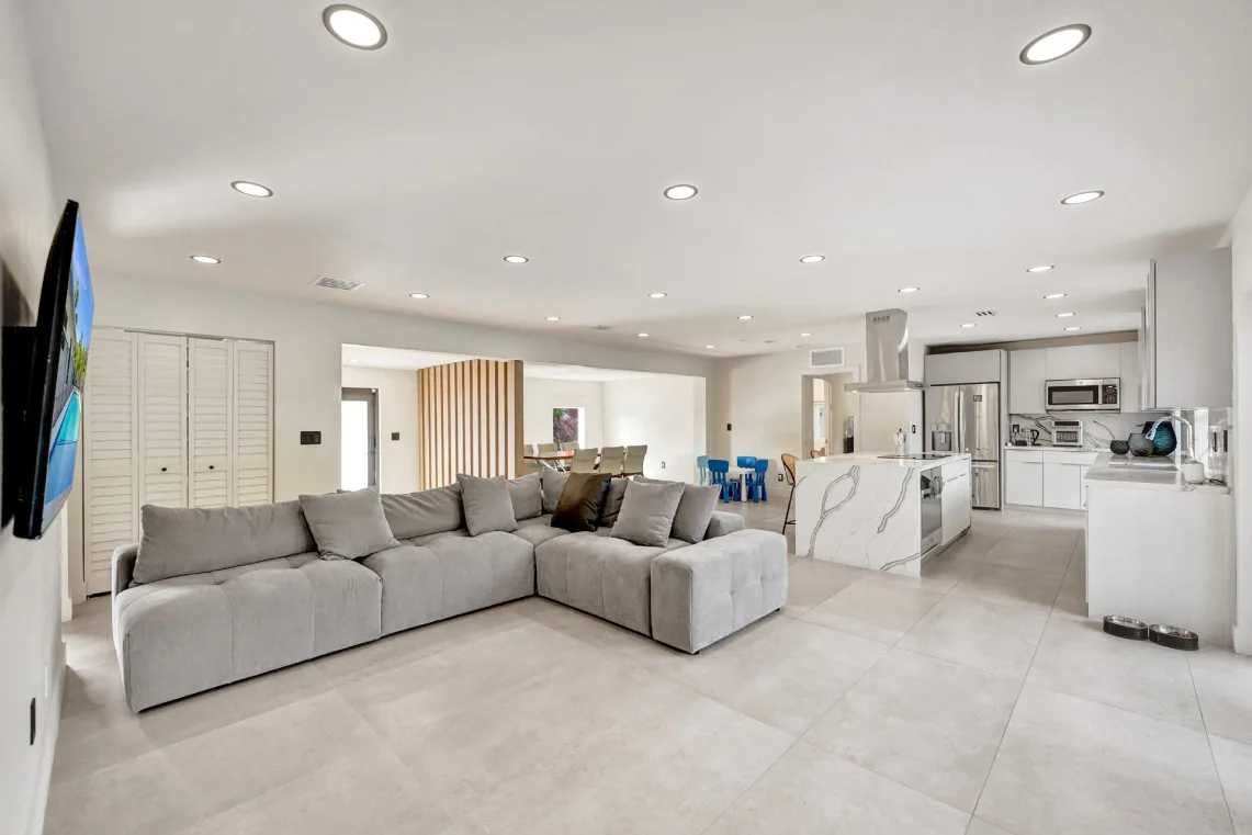 Modern open-concept home built by Blank Construction in Miami, FL